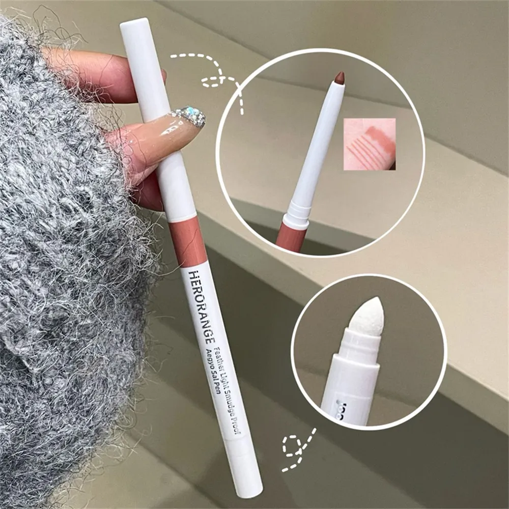 Double-ended Ultra-fine Gel Eyeliner Pencil Pink Brown Under Highlighter Pen Waterproof Matte Aegyosal Lying Silkworm Eye Makeup