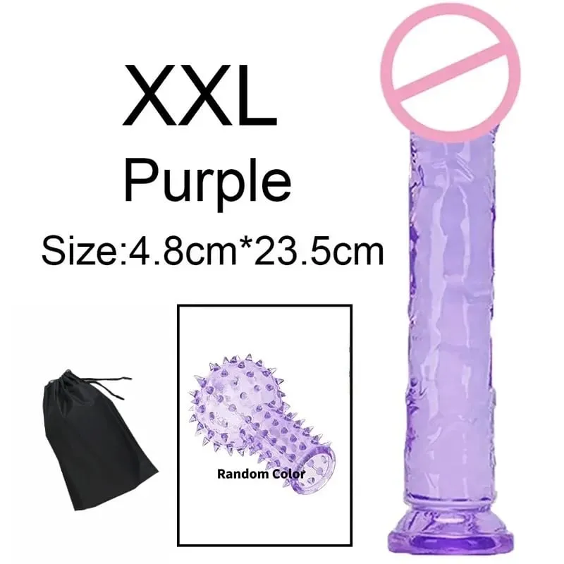 Super Cheap 6 Sizes Realistic Soft Jelly Dildo Butt Plug Anal Plugs Adult Sex Toy for Women and Men Vaginal and Anal Masturbator