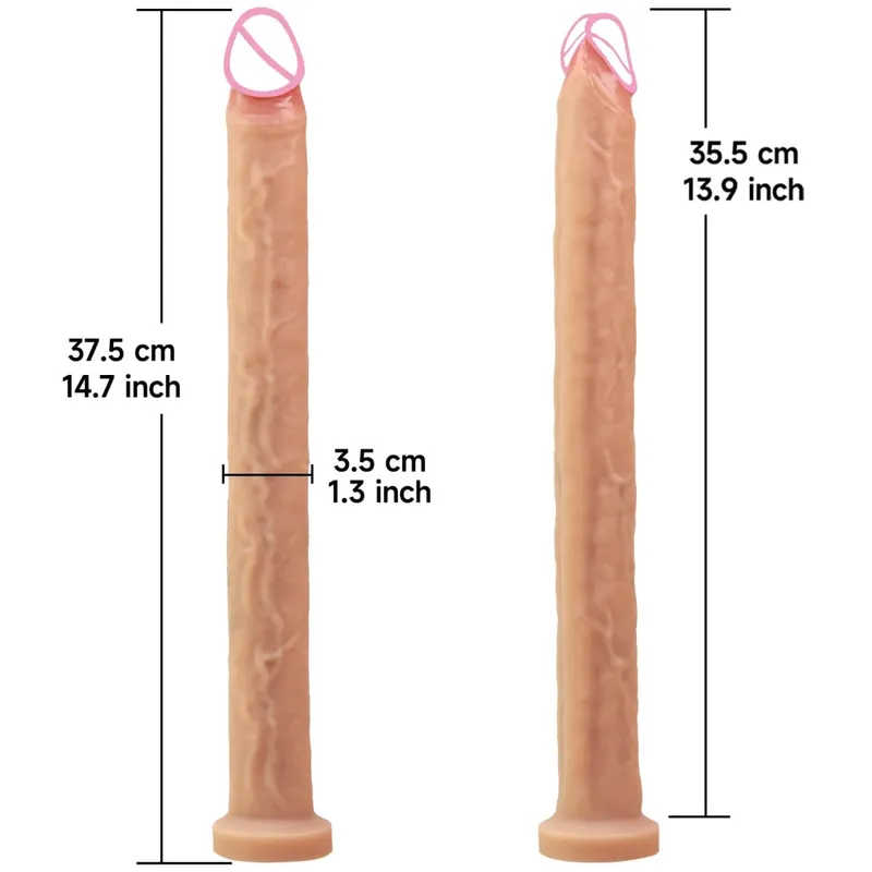 Double Head Realistic Silicone Dildo Long Anal Plug Vaginal Stimulator for Lesbian Couples And Gay Men Liquid Silicone Sex Toy
