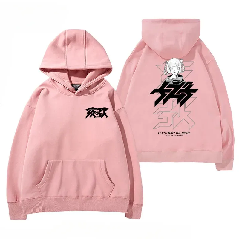 Y2K Anime CALL OF THE NIGHT Nazuna Nanakusa Nakakatawang Hoodie Hip Hop Graphic Sweatshirts Poleron Hombre Streetwear Harajuku Tracksui