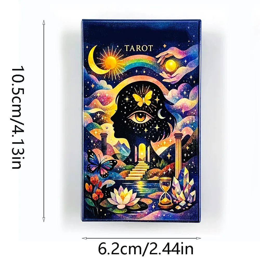 Mystic Psyche Tarot Deck English Divination Cards Mystical Cosmic Butterfly Crystal Theme Fortune Telling Board Game Tarot Cards — image 6