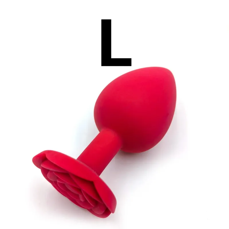 Weiche Silikon Rose Blume Anal Plug Anfänger bis Experte 3 Größen Butt Plug Anus Trainer Dildos Adule Sex Spielzeug für Paar Frauen Männer