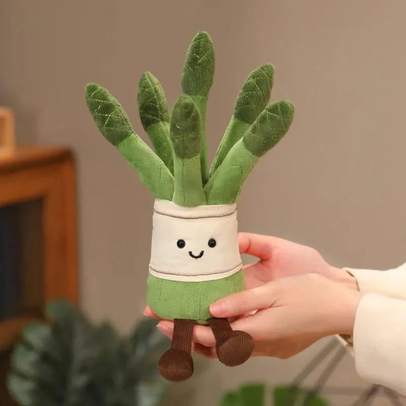 Stuffed Humanoid Vegetable Plush Pillow Smiling Corn Carrot Asparagus Doll with Legs Decor Prop Gift — image 6