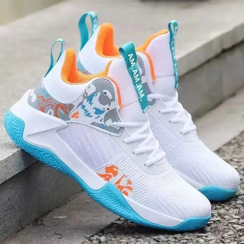 New Anti-Slip Men's Sneaker High Top Men's Basketball Shoes Luxury Comfortable Running Shoes Fashionable Versatile Casual Shoes