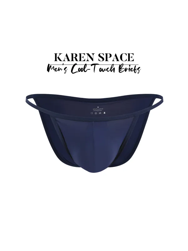 1PC Men's Sexy Low-Waist Briefs with Large Pouch Single Color Thin Belt Comfortable Thin Design for Summer Pure Color Underwear — image 29