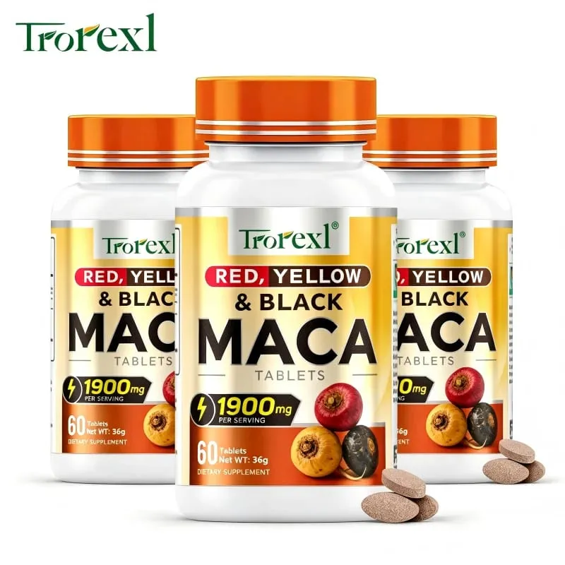 Male Performance Supplements – Support Resilience Physical Confidence & Endurance with Tri-Color Root Blend