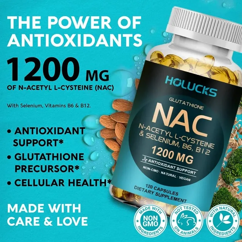 NAC Glutathione Food Supplement Detox & Antioxidant Anti-Aging for Liver Health Immune Support Skin Care Hair Nails — image 6