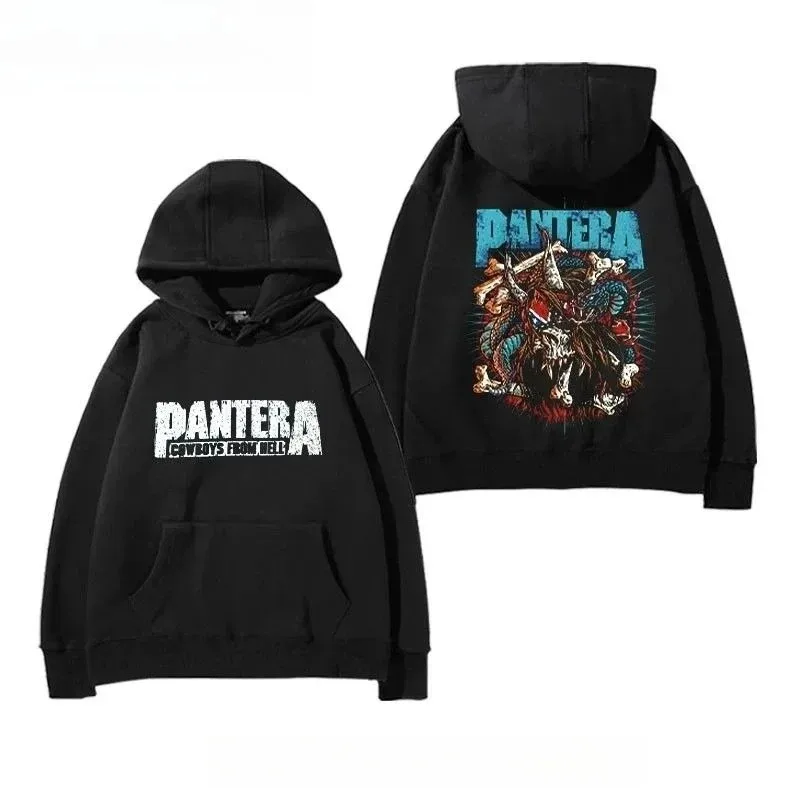 2026WinterNew Hoody PANTERA Band Pullovers COWBOYS FROM HELL Print Hoodies Men Women Vintage Fashion Hip Hop Oversized Swatsirts