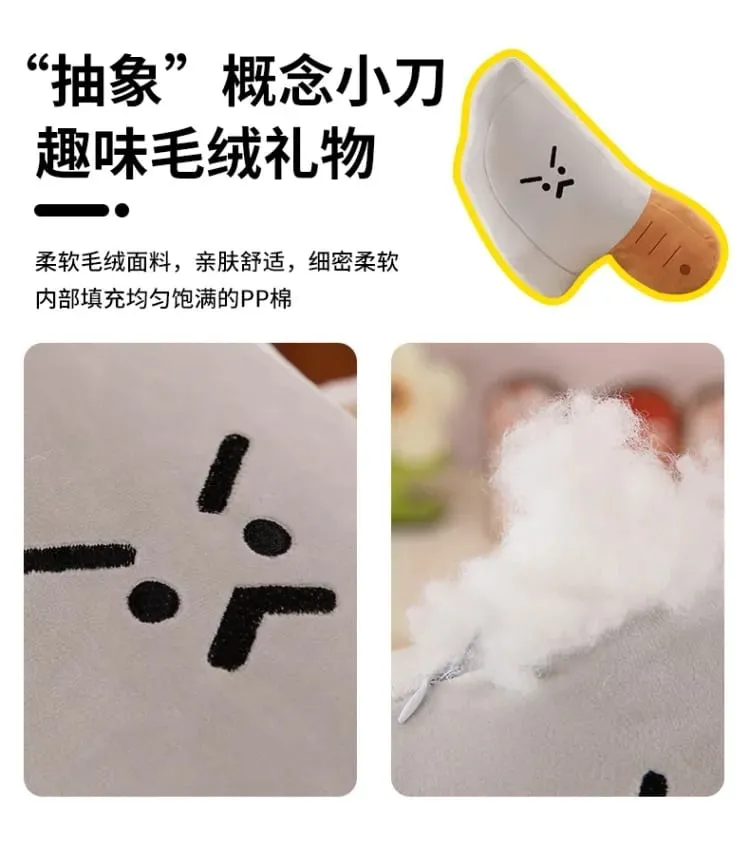 Small Knife Doll Plush Toy Funny Abstract Cutting Knife Hug Pillow Doll Grab Machine Doll Gift Kawaii Peluche