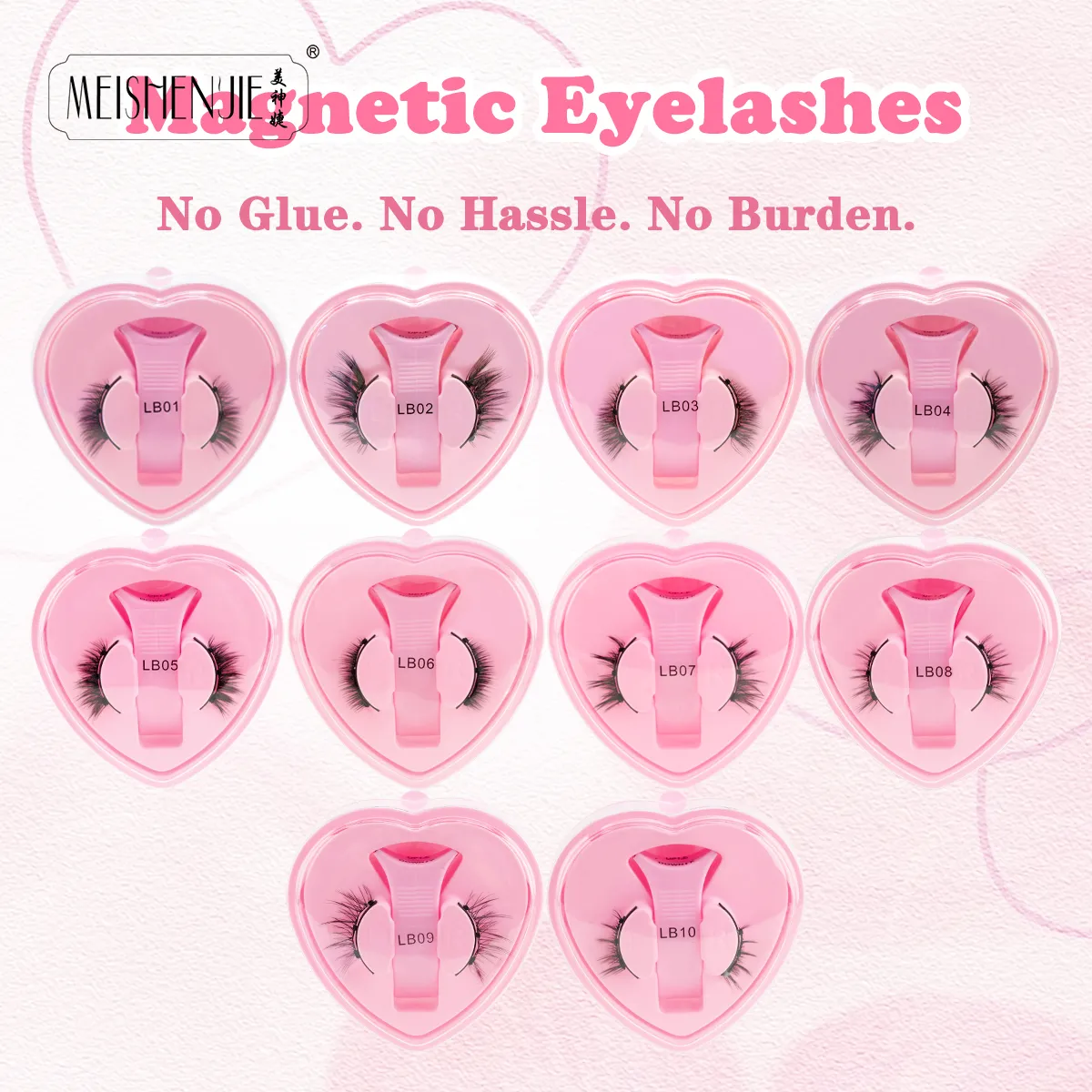 Magnetic Eyelashes 1Pcs No Glue Needed Reusable Natural Look 3D Lashes Easy Apply Soft Magnetic Lashes Kit for Eye Makeup