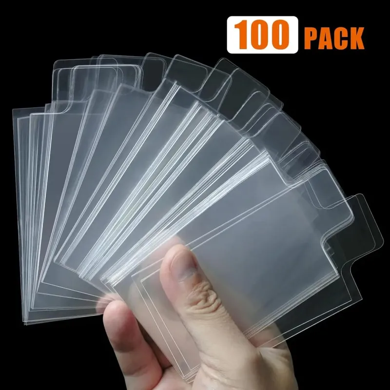 100PCS Clear Protective Sleeves Fit For 35PT-100PT Hard Plastic Card Holder For Pokemon TCG Game Trading Sports Cards Protector