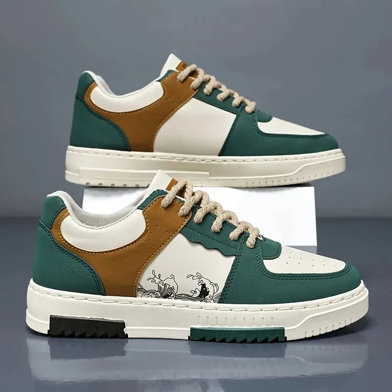 Men's Casual Leather Sneakers Waterproof Vulcanized Shoes Men Comforthable Spring Sneakers Men Casual Shoes Plus Size — image 6