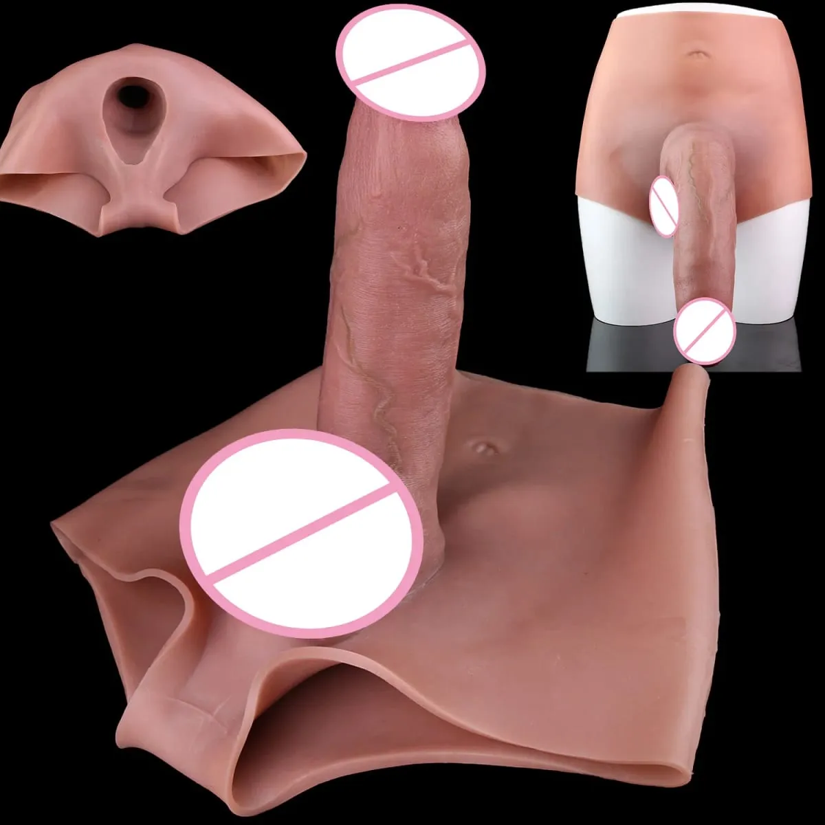 Wearable Extra Large Penis Sleeve Silicon Soft Hollow Penis Panties High-Grade Adult Intimate Toys For Men Adult 18+ Tools — image 3