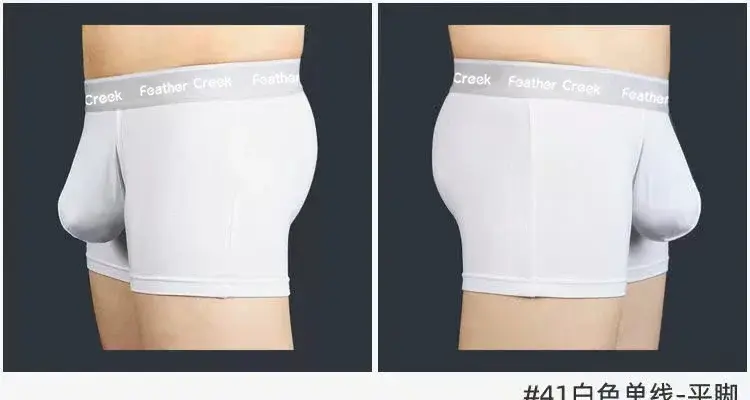 큰 주머니 남자 팬티 U 볼록한 앞 주머니 플랫 발 삼각형 섹시한 반바지 남성용 유행 속옷 — image 14