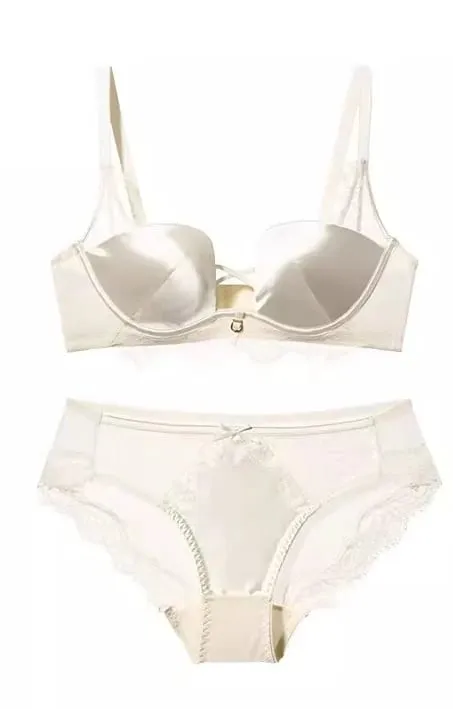 Fashion Leopard Bra Set Lift Up Support Push Up Soft Lace French Style for Ladies Home Daily Casual Wear All Seasons S-XL Suit