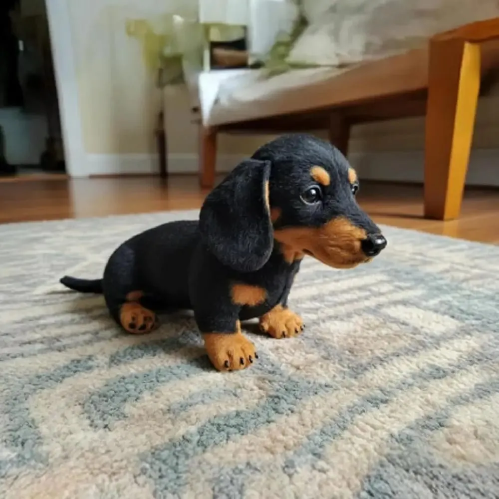Brinquedo de pelúcia de cachorro macio imita movimento natural simulação imitar pelúcia bonito realista animais de pelúcia para suporte emocional