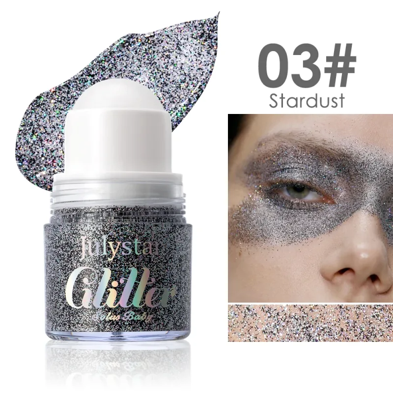 Rolling Sequins Glitter Gel Face Body Painting Shiny Liquid Green White Pearl Gloss Eye Shadow Brighten Stage Makeup Decoration