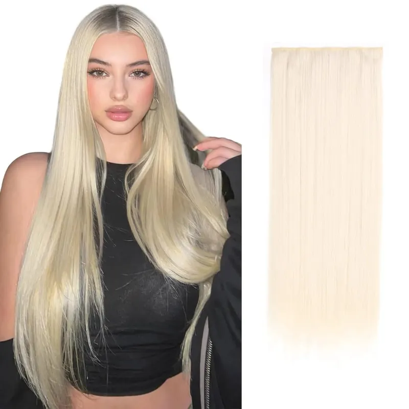 Synthetic Hair Extension One-Piece With 