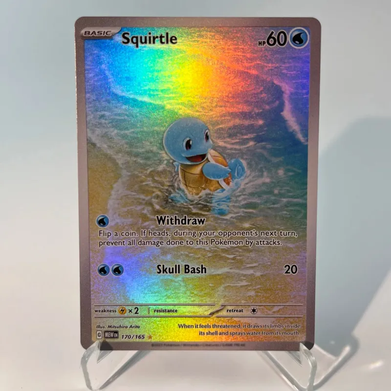 Pokémon 151 PKM Cards PTCG3-D Bulbasaur Squirt Rainbow Gengar ex Holographic Ex GX Rare Collection Battle Toys Gifts for Hobbies