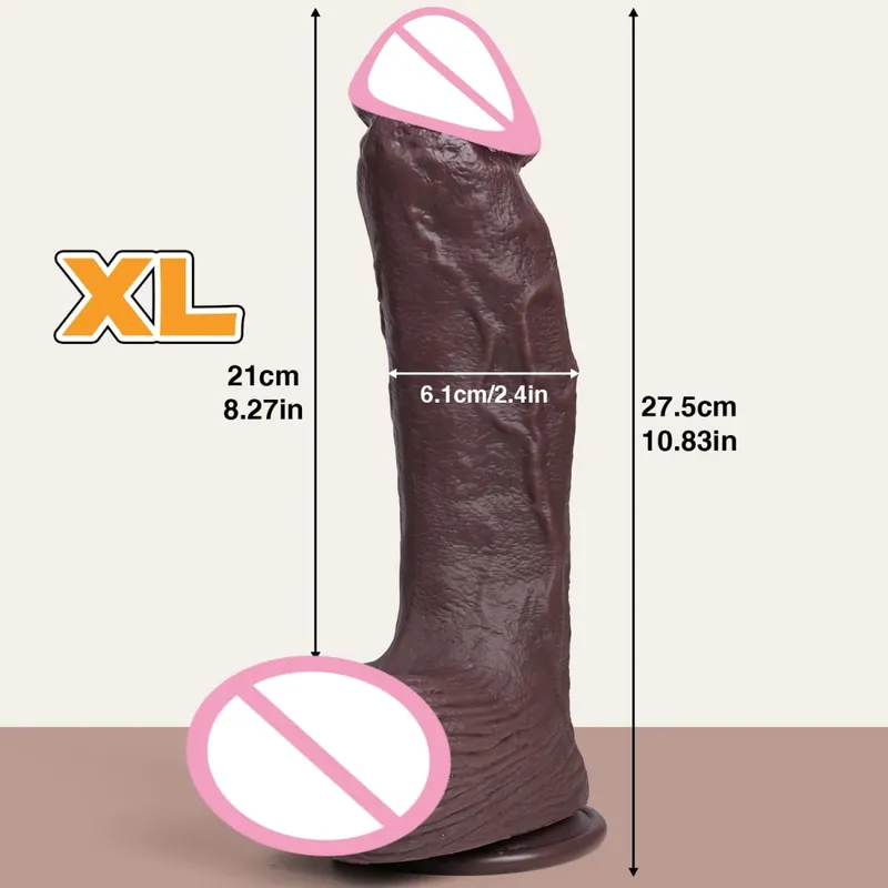 Huge Realistic Dildo Double Layer Silicone Penis Soft Big Cock 2 Colors 4 Sizes For Women Masturbation Sex Toys Adult supplies