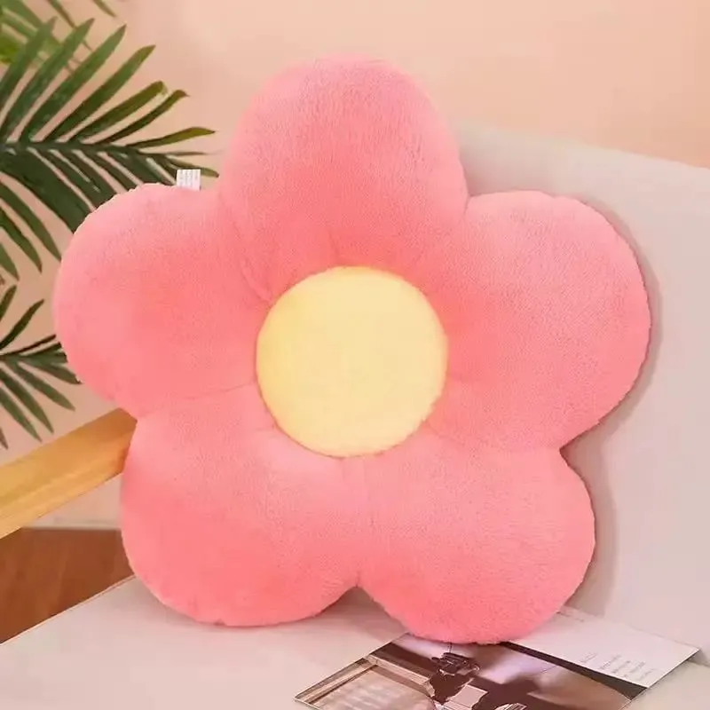 Generic Flower Shaped Plush Seat Cushion Soft Memory Cotton Round Pillow For Chair Bedroom Window Sofa Home Decor