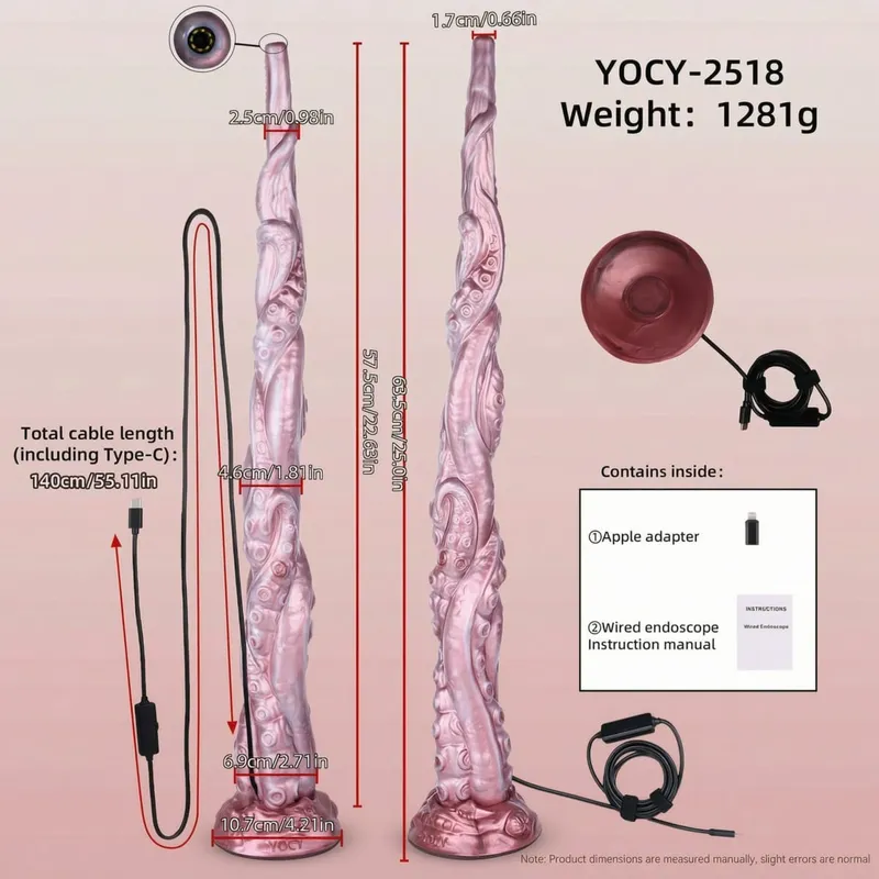 Long Extendable Octopus Tentacles App Controlled Anal Plug with Peeping Hole Suction Cup Base Anal Dilator Speculum Sex Toy