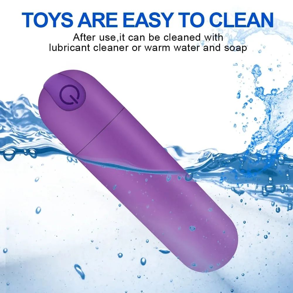 Mini Bullet Vibrator for Women Strong Shock Vibrating Nipple Vagina Clitoral Stimulator Thrusting Dildo Sex Toys for Couple 18+