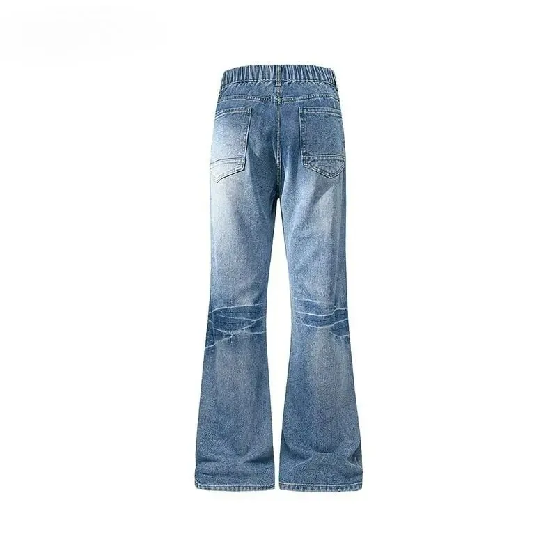 Retro Denim Pants Men's Jeans Loose Straight Casual Trousers Vintage Jeans Y2k Clothes Men's Pants Baggy Jeans Man Four Seasons — image 5