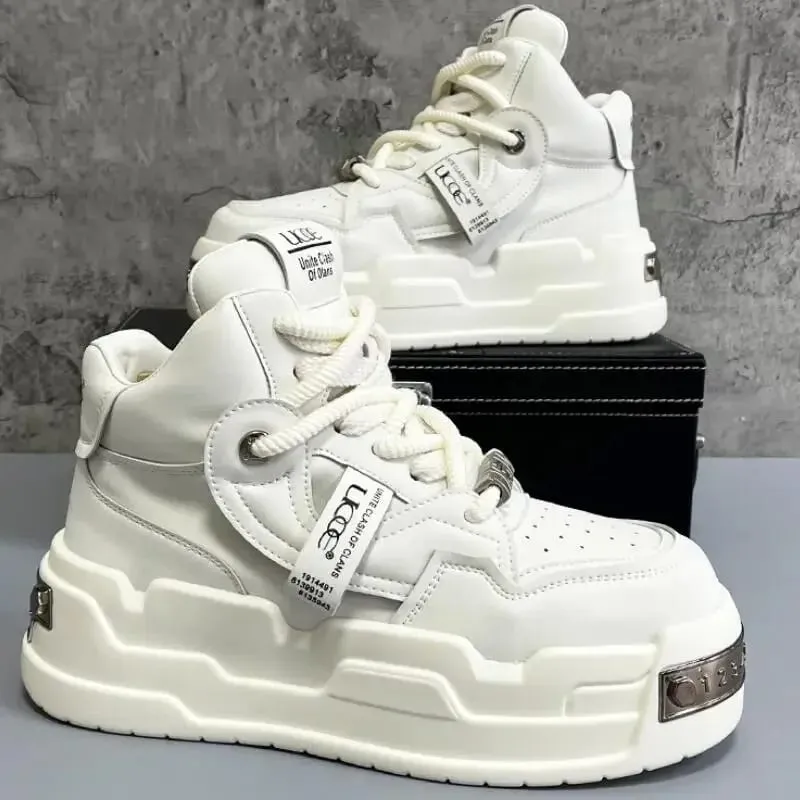 Pánské protiskluzové vycházkové tenisky na platformě lehké pánské běžecké boty prodyšné na platformě sportovní obuv móda muži obuv pro volný čas