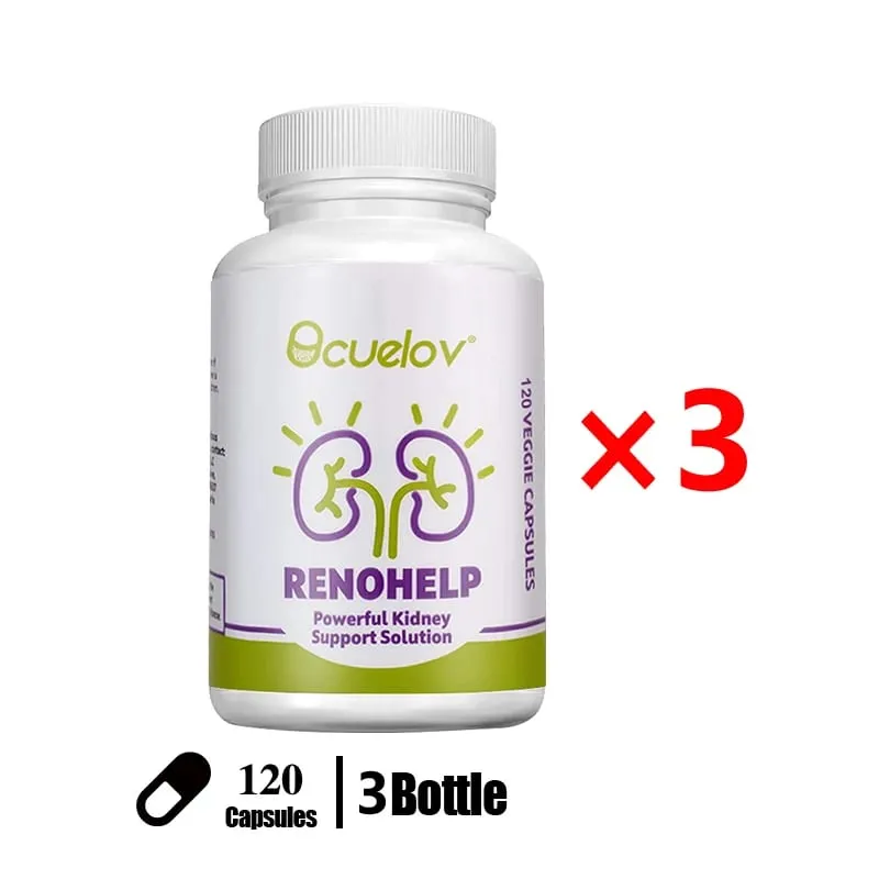 Poderoso suplemento natural de suporte renal para função renal saudável, suporte para saúde do trato urinário, vegano e sem glúten