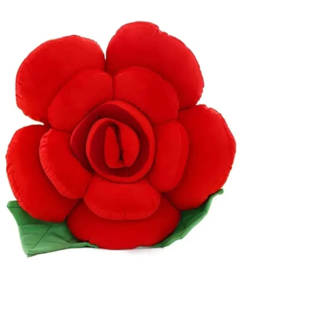 New Large Rose Shaped Pillow Simulated Plush Sofa Flower Cushion Colorful Car Interior Cushion Home Decor — image 10