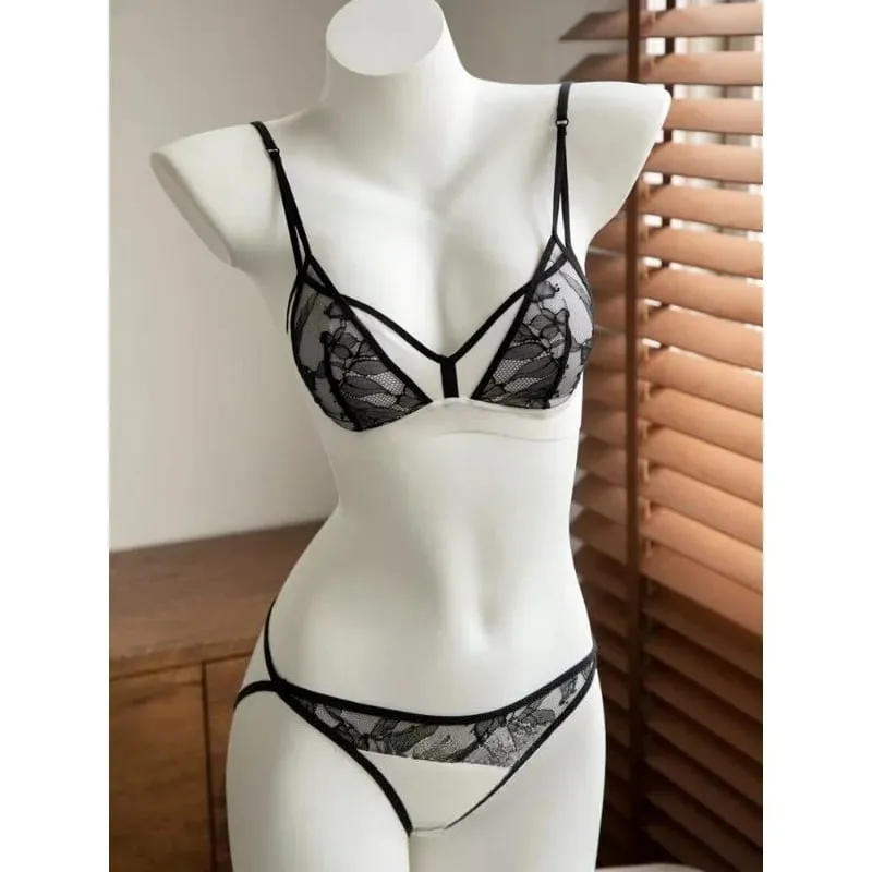 French Lace Bralette Wireless Unlined Sexy Sheer Demi Cup Lightweight Comfort Summer Lingerie Everyday Wear Small Bust Push Up