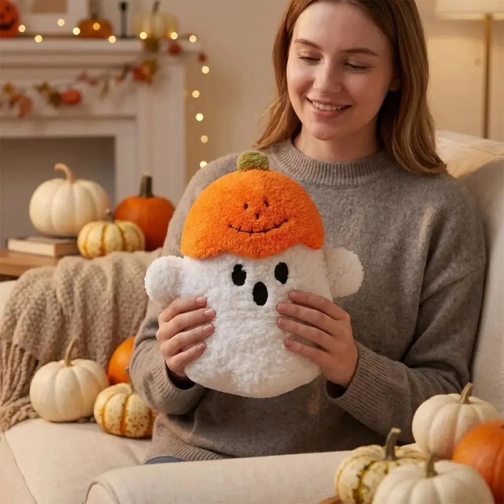 Cozy Ghost Decorative Cushion Hug Pillow Fabric PP Cotton Filling Pumpkin Pillow Ghost Halloween Theme — image 4