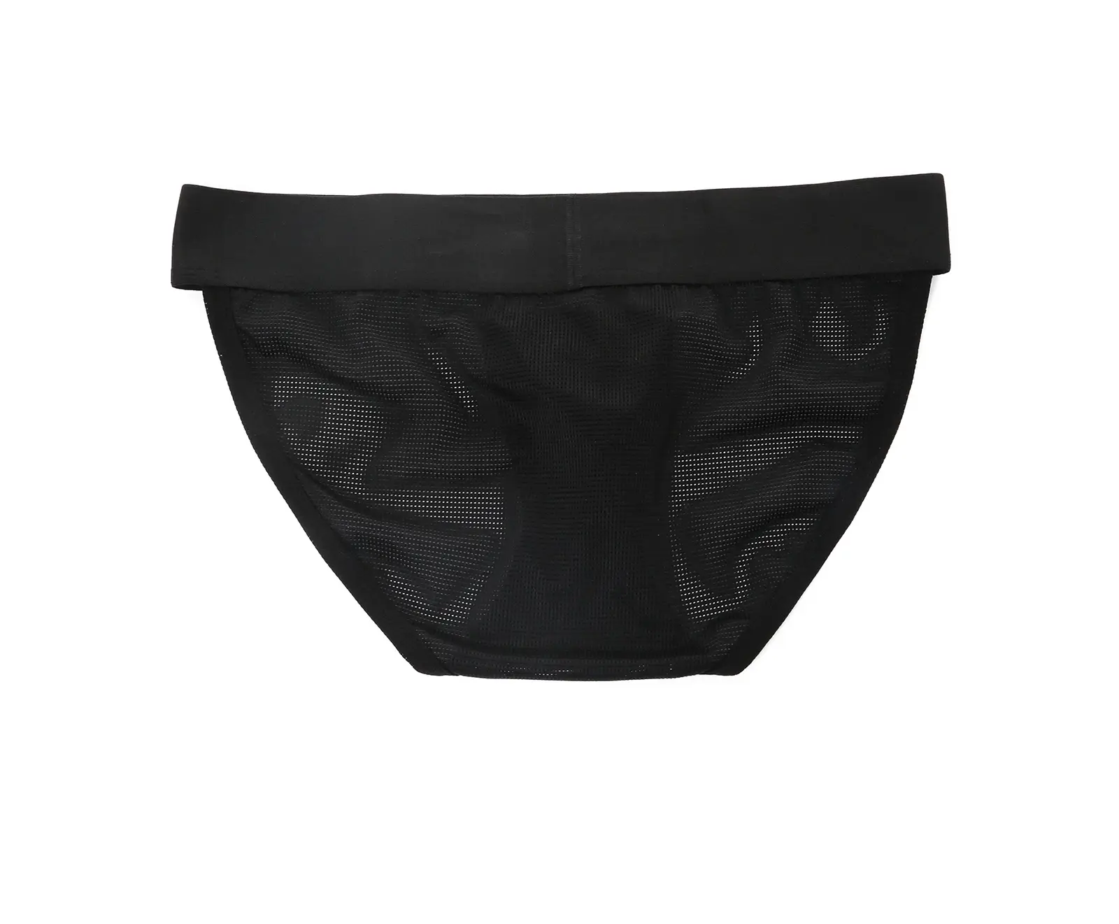Briefs Men Underwear Hollow Pouch Mesh Underpants Man High-cut Wide Waistband Brief Metal Buckle Decor — image 8