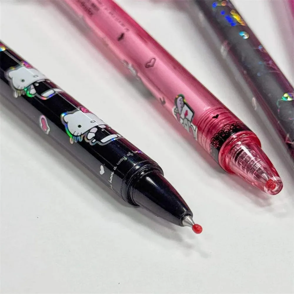 Genuine Sanrio Hello Kitty Push-Button Ballpoint Pens Cartoon Kuromi 0.5MM Black Gel Pen Student Writing Drawing Stationery Gift — image 3