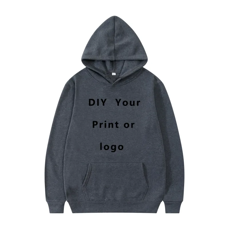 Din egen design Varumärkeslogotyp/bild Personlig anpassad var som helst Män Kvinnor DIY Luvtröjor Sweatshirt Casual Hoody Mode Nytt — image 8