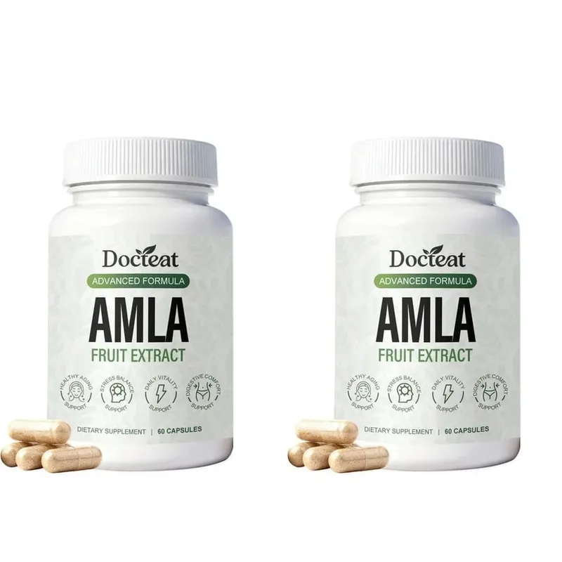Docteat Amla Fruit Extract Capsules for Immune Support and Skin Health with Vitamin C Vitamin B3 CoQ10 and PQQ 60 Capsules — image 8