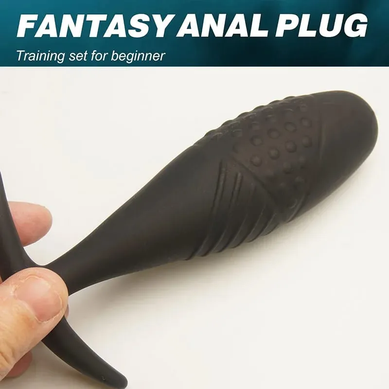 Silicone Anus Butt Plugs with Tapered Base for Comfort Textured Anal Sex Toys Trainer Training Analplug Buttplug Butplug — image 3