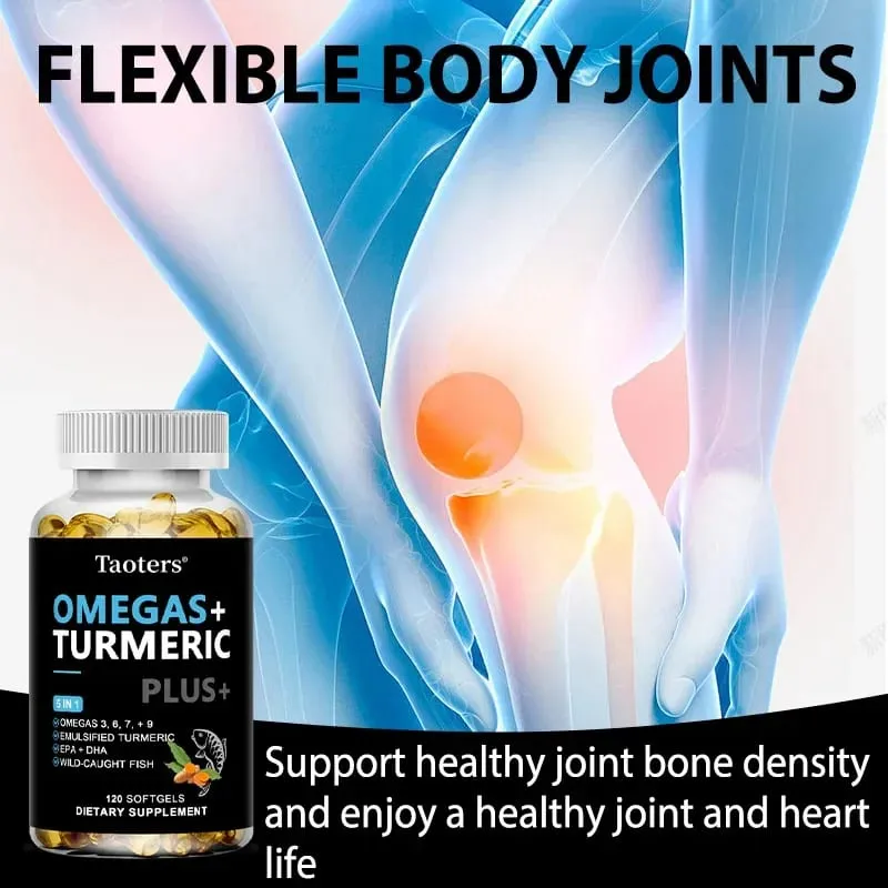 Omega 3 Fish Oil Capsules - Support Brain & Cardiovascular & Skin Health Antioxidant & Improve Memory Nervous System Health