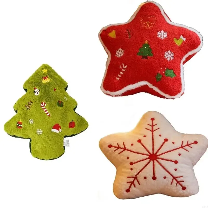 Plush Pillow Christmas Cushion for Bedroom and Sofa Decors Soft Stuffed Throw Pillow Holiday Decoration for Kids and A2UB