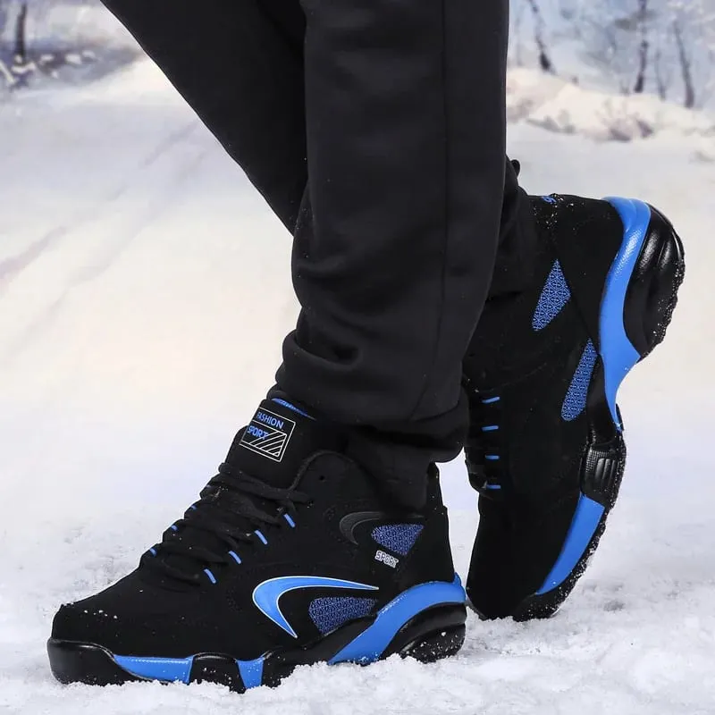 Men's Snow Boots Winter Warm Couple Casual Sneakers Fashion Leather Outdoor Sport Running Tenis Men Non-slip Big Size 48 Trainer