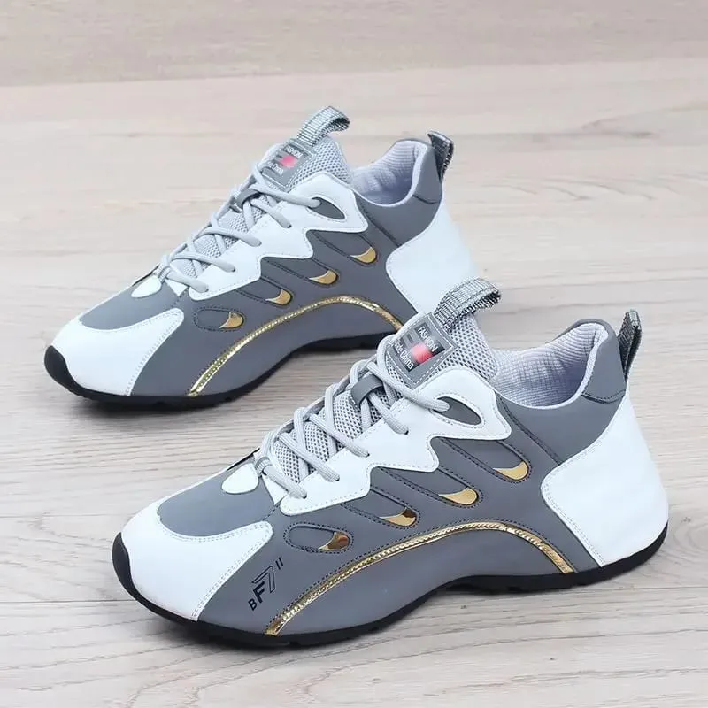 Men New Fashion Casual Sneakers for Light Soft Breathable Vulcanize Shoes High Quality Soft Leather Sneakers Zapatillas De Mujer — image 6
