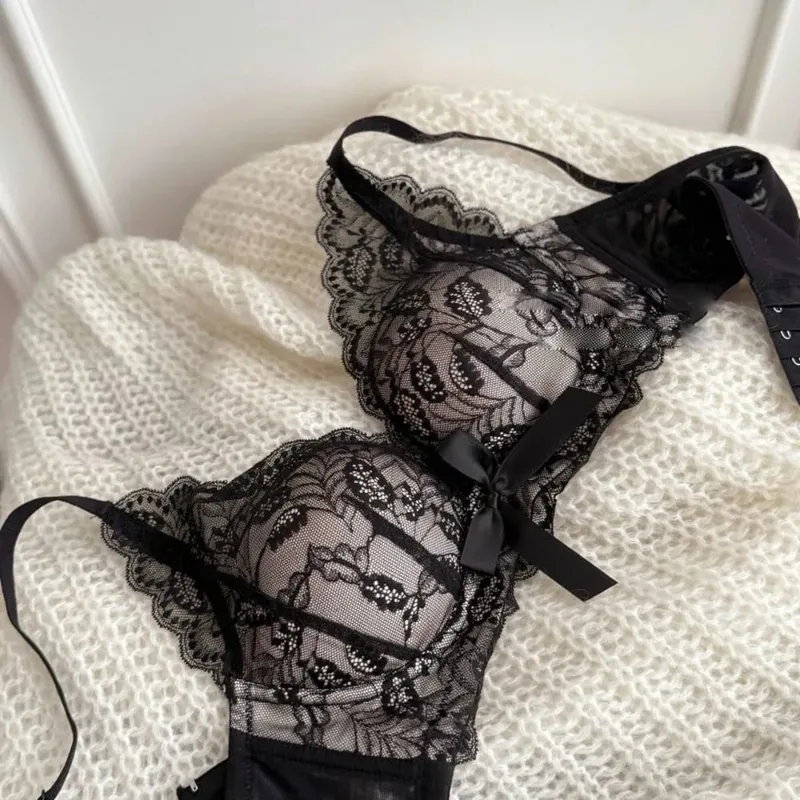 Hot New Wireless Push Up Bra Set Women Small Bust Gather Side Support Anti Sag Sexy Soft Daily Wear Lingerie 32‑38ABC