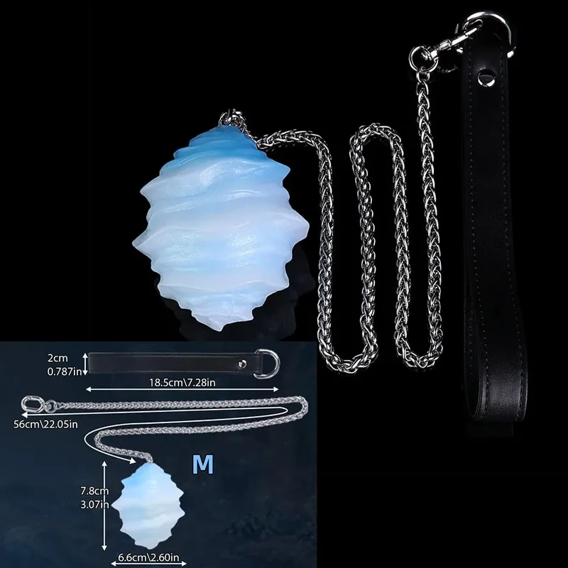 แฟนตาซีของเล่นไข่ยาว CHAIN ​​Platinum ซิลิโคน Anal Plug ไข่ช่องคลอดลูกของเล่นสำหรับผู้ใหญ่ผู้หญิงผู้ชายคู่เจ้าชู้