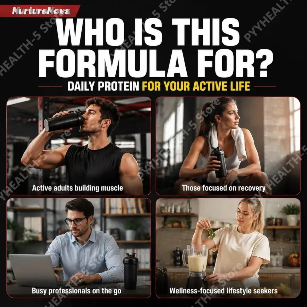 NurtureNova Whey Protein Powder Build Muscle Muscle Recovery Sports Vanilla Flavor Whey Protein Powder 40 Servings 1kg (35.2oz) — image 3