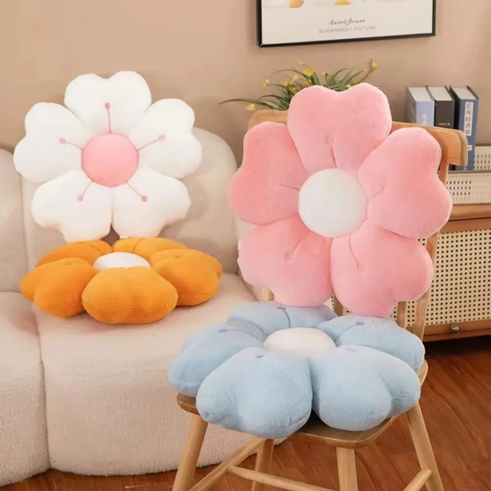 Soft Flower-Shaped Throw Pillow Comfortable Floor Cushion Sofa Decor Cushion Cute Mattress Chair Cushion Gift