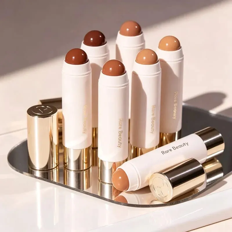 Marca de beleza rara quente 3d rosto contorno líquido blush natural bronze contornos vara olho nariz sombra destaque brilho espelho