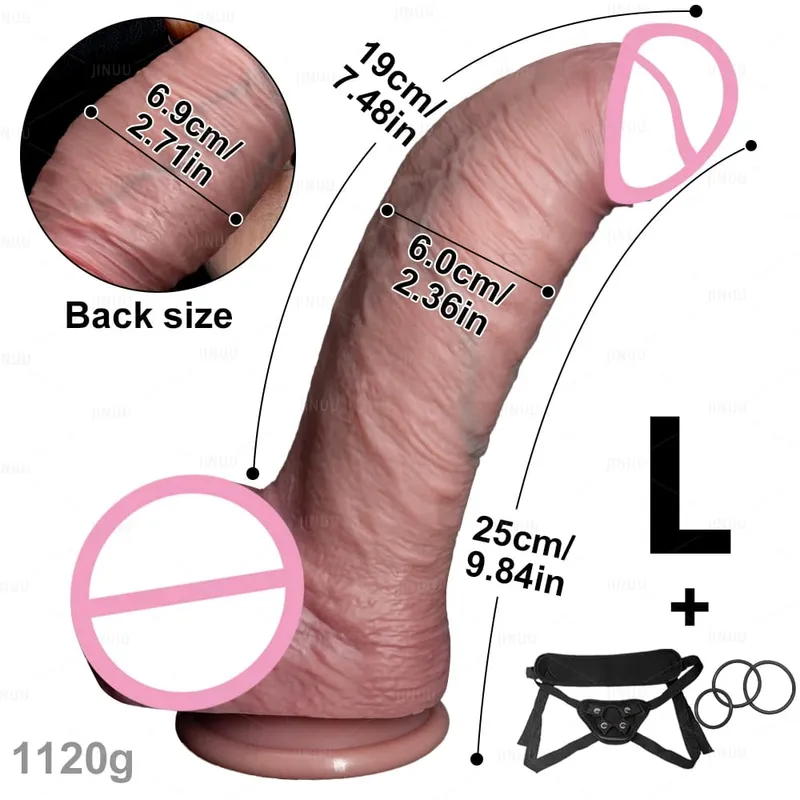 Χοντρό Dildos Ρεαλιστική σιλικόνη Strapon Dildo Γυναικεία σεξουαλικά παιχνίδια Αυνανισμός σημείου G Μεγάλο πέος Dick Strap σε πρωκτικό Dildo Λεσβίες 18+