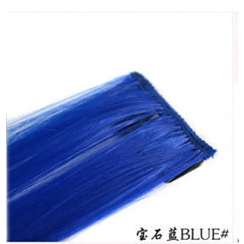 1Pc Ombre Color Clip In Hair Extension Heat Resistant Synthetic Hair Piece Colored Braids Hair Extensions Women Party Cosplay
