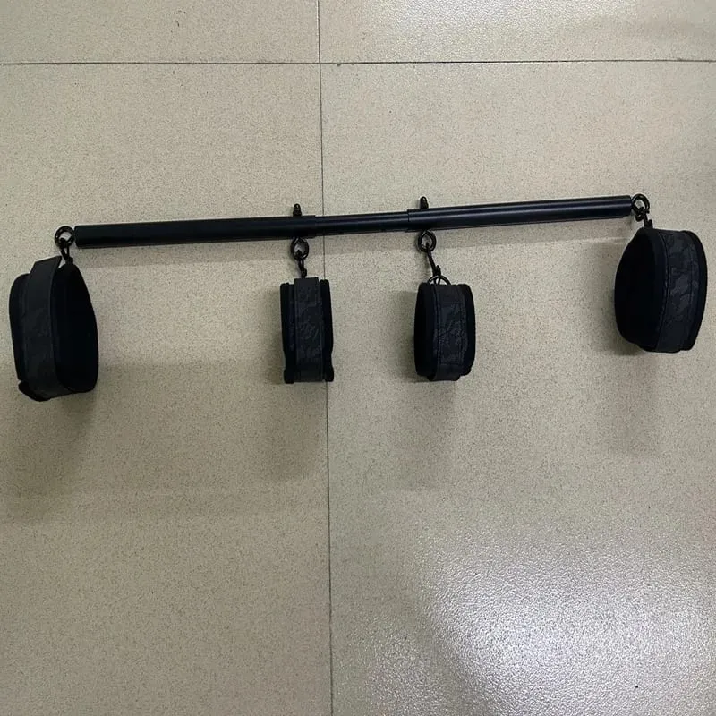 Spreader Bar Sex Toy With Wrist Ankle Neck Collar Restraint Kits Adjustable Handcuffs Collar Bondage Set BDSM For Adult Couple